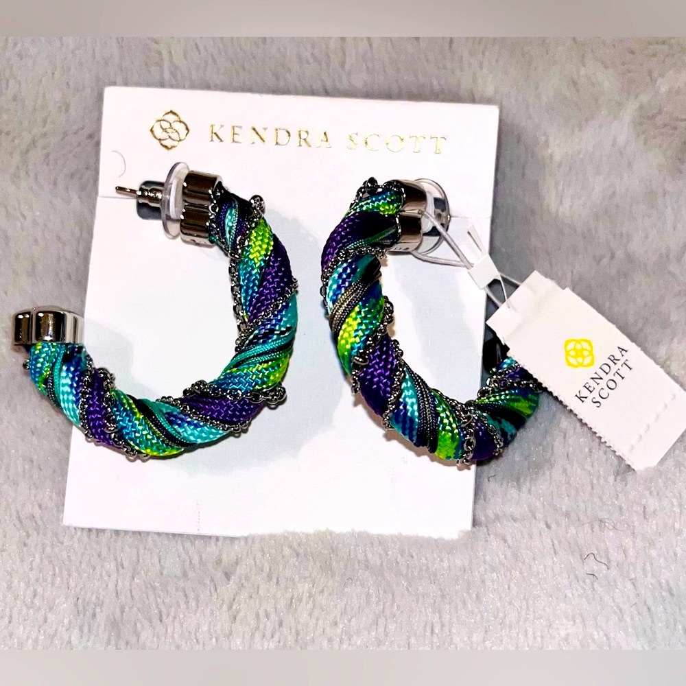 KENDRA SCOTT Masie Corded Hoop Earrings NWT